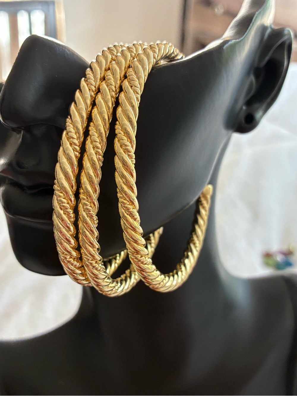 Nordstrom Twisted Rope Hoop Earrings in Gold Tone